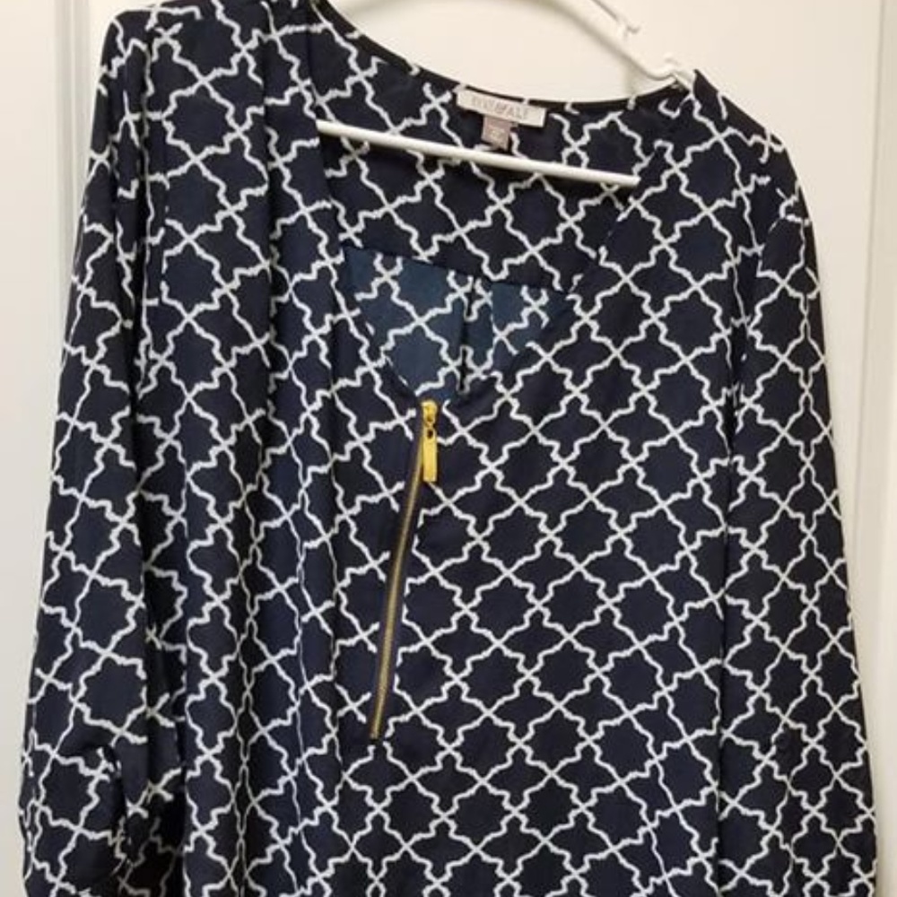 ROZ & ALI Woman 2X Top / Blouse 3/4 Sleeve